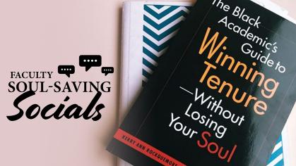 Faculty soul-saving socials and book cover