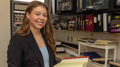 Katie Lynch, a biomedical engineering student, is finishing her senior year at Rutgers–New Brunswick.