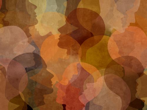 Collage of heads in various tones