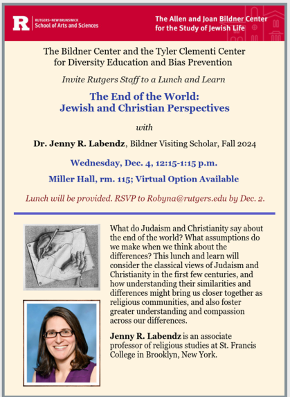 The End of the World: Jewish and Christian Perspectives